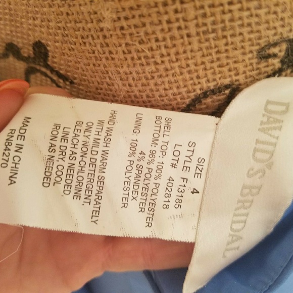 Blue David's Bridal Dress - Picture 3 of 3